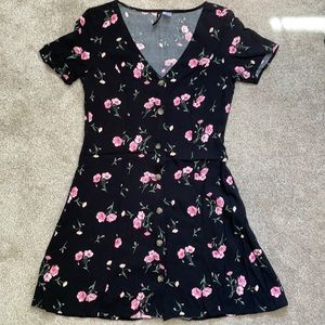 H&M floral Button up mini dress